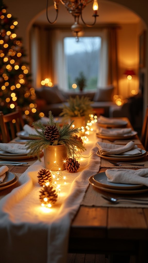 twinkling lights create ambiance