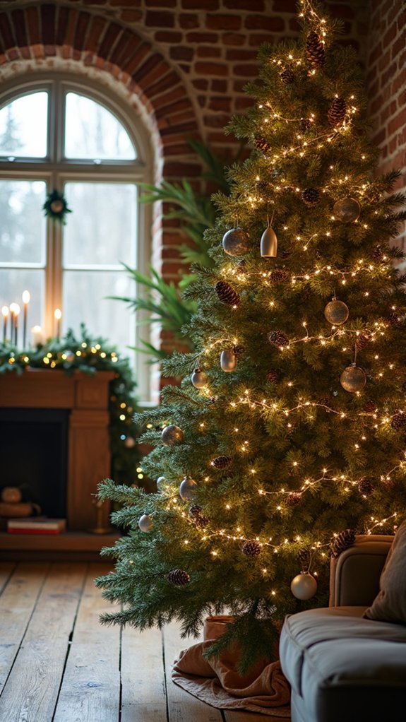 twinkling lights enhance garland