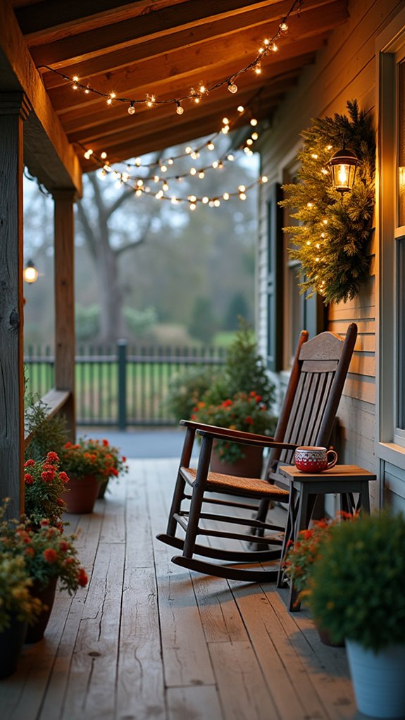 twinkling warm light wreath