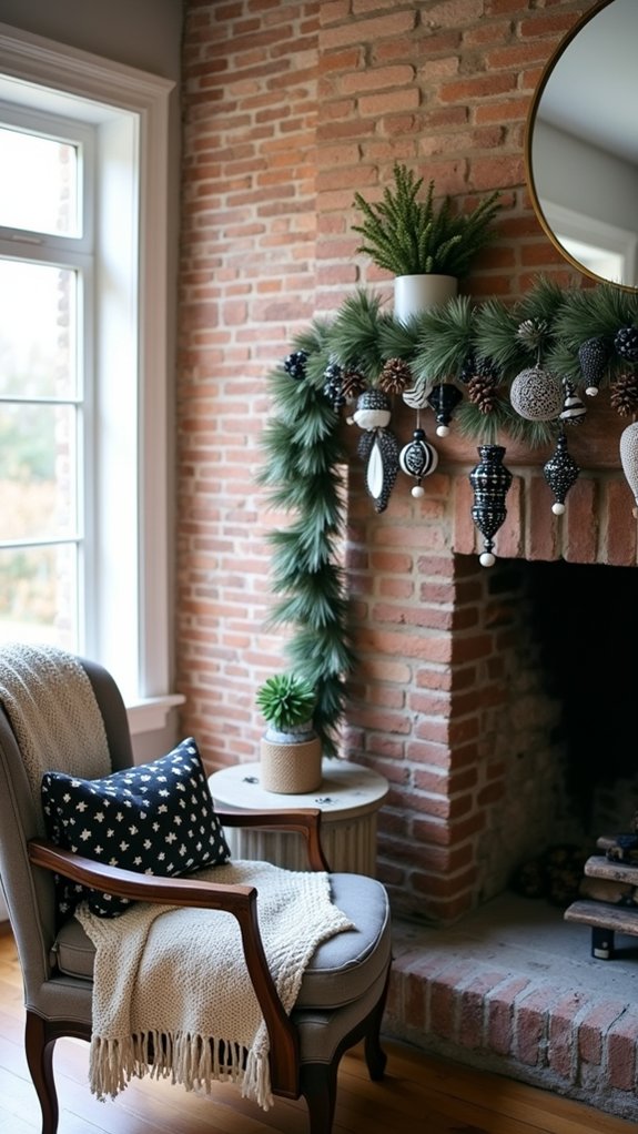 unique black and white garlands