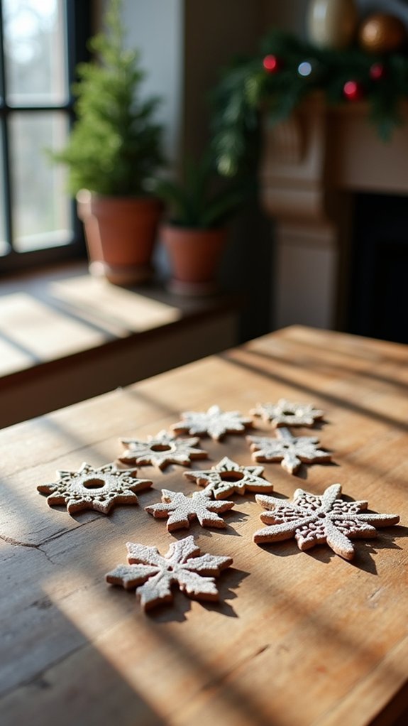 unique clay snowflake ornaments