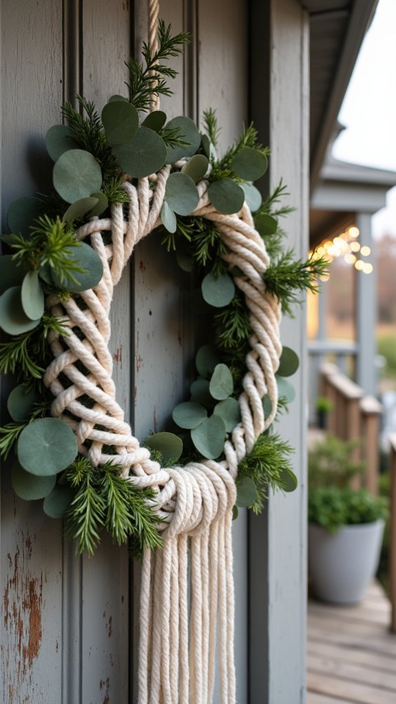 unique macram holiday wreath