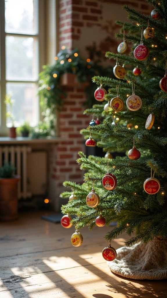 upcycled bottle cap ornaments