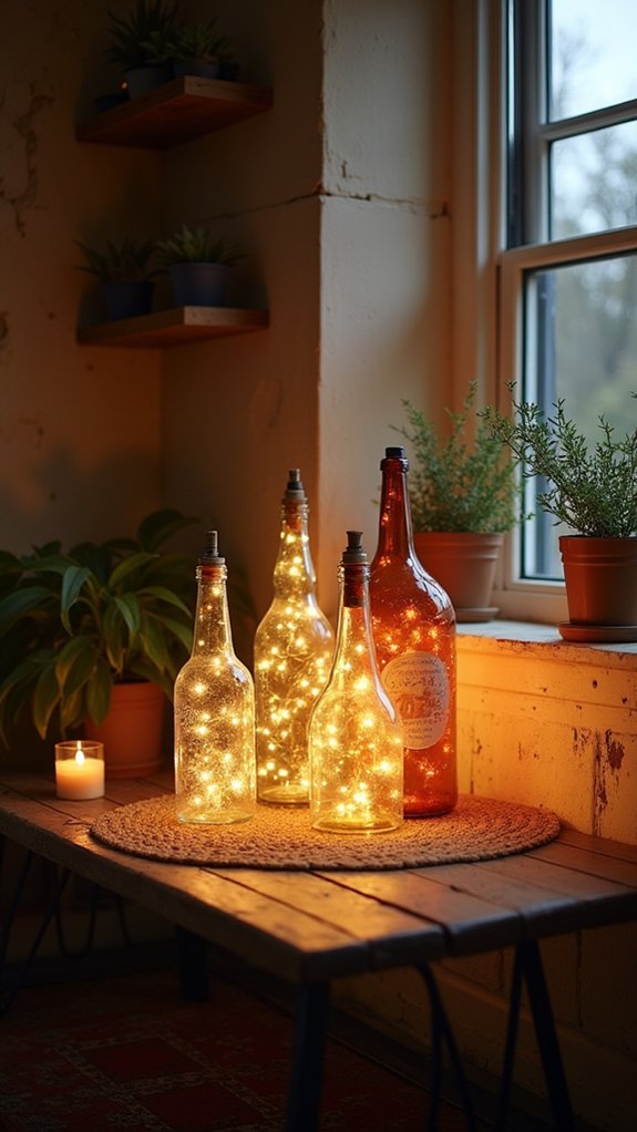 upcycled bottle night lights