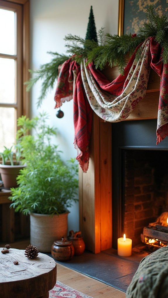 upcycled fabric holiday garlands