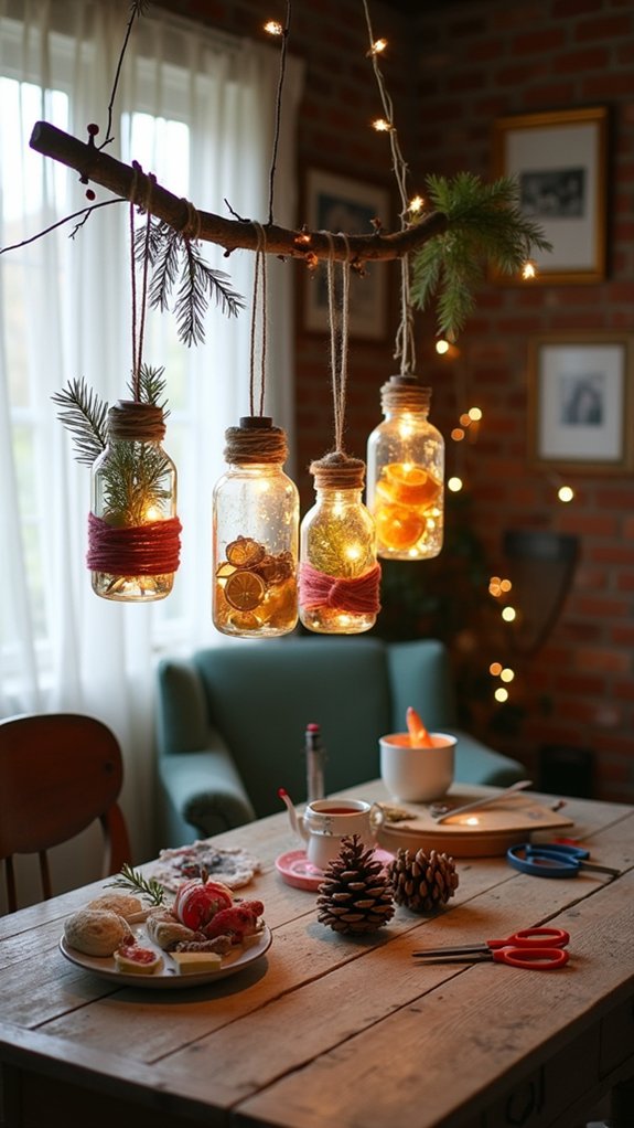 upcycled jar ornament decorations