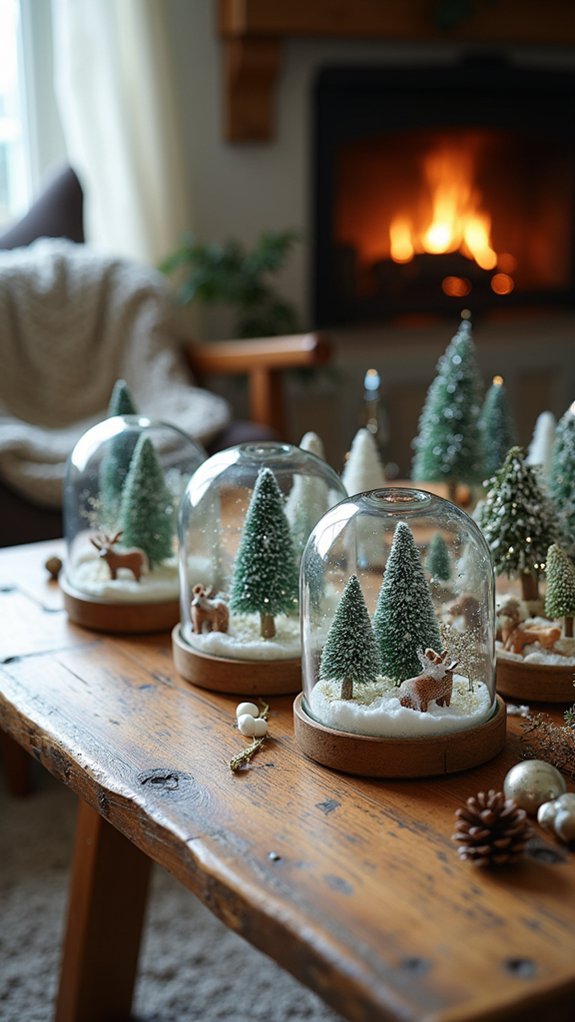 upcycled jar snow globes