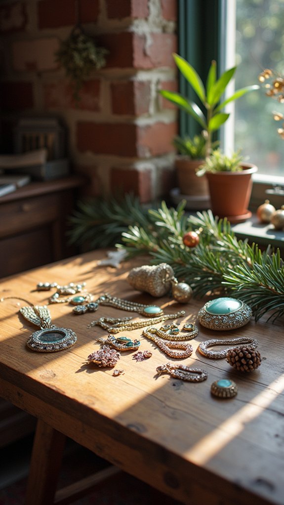 upcycled jewelry christmas ornaments