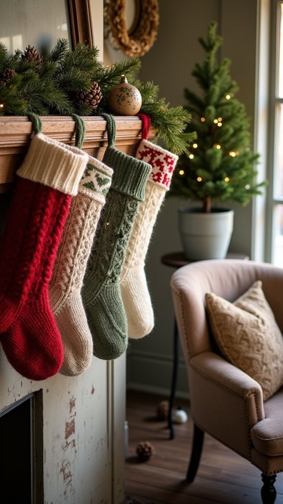 upcycled sweater christmas stockings