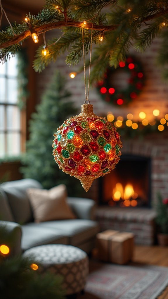 vibrant beaded holiday decor