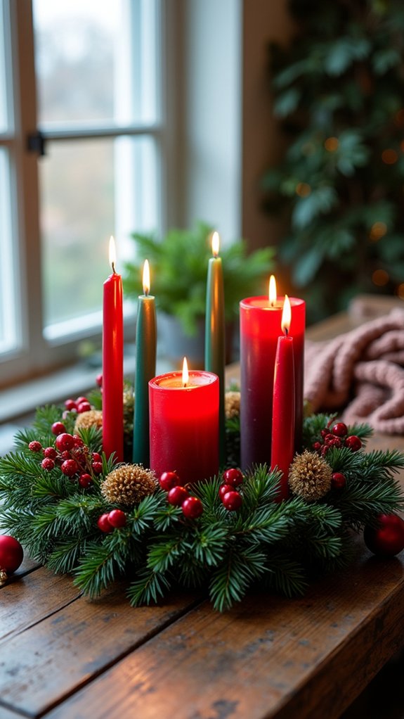 vibrant candle color accents