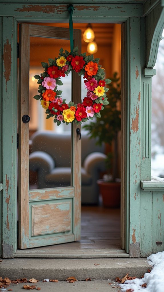 vibrant customizable flower wreath