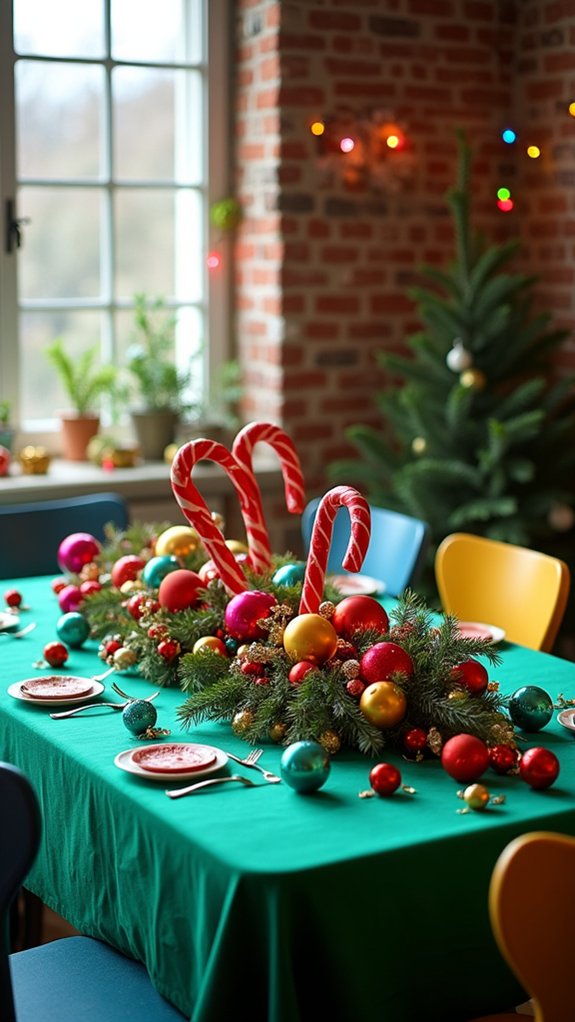 vibrant eclectic holiday table