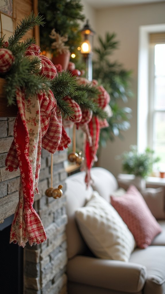 vibrant fabric scrap garland