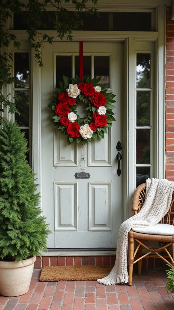 vibrant felt flower wreath