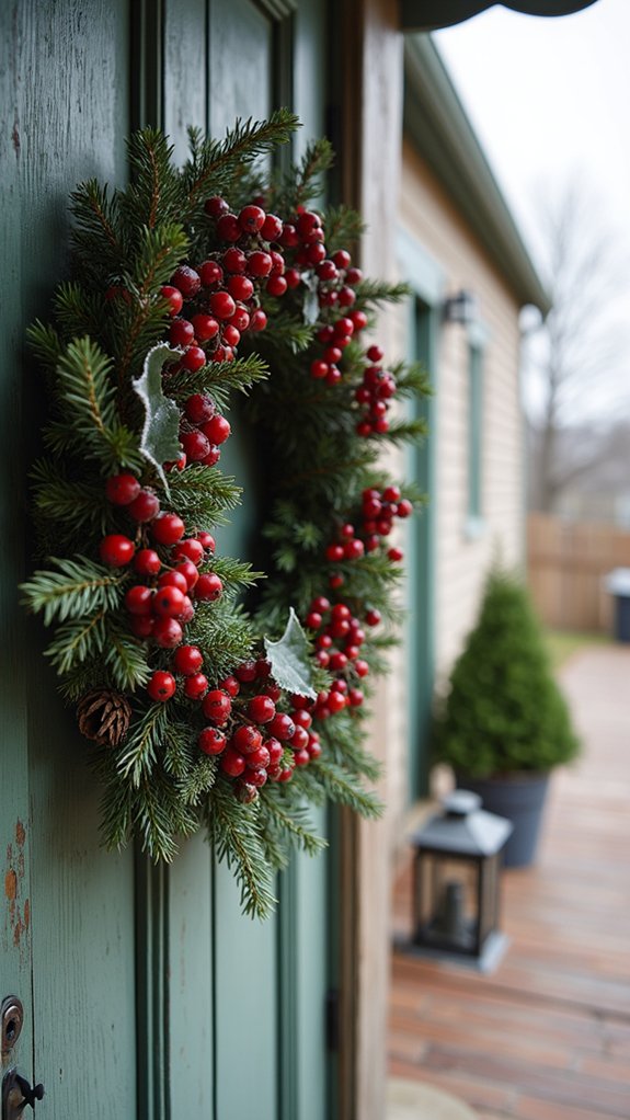 vibrant festive berry wreath