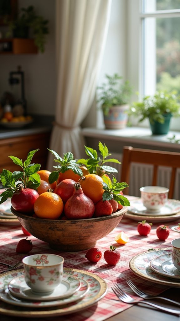 vibrant festive fruit displays