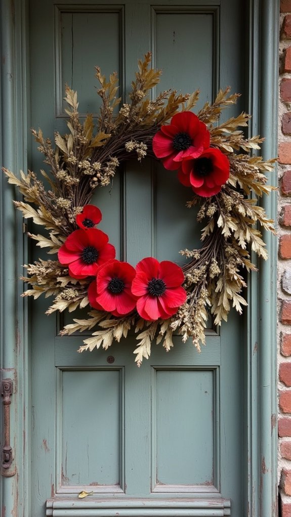vibrant festive wreath arrangement