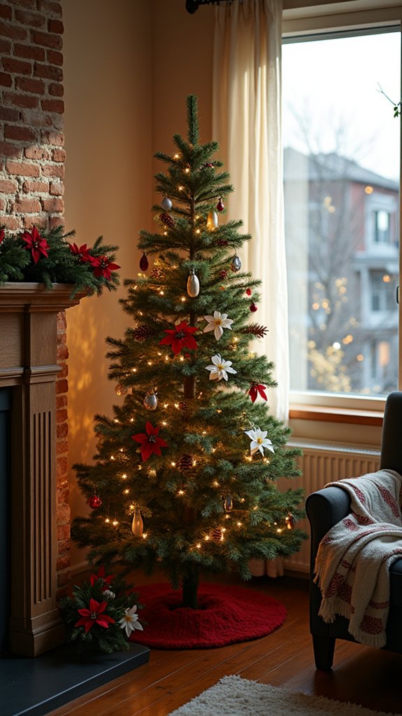vibrant floral holiday centerpiece