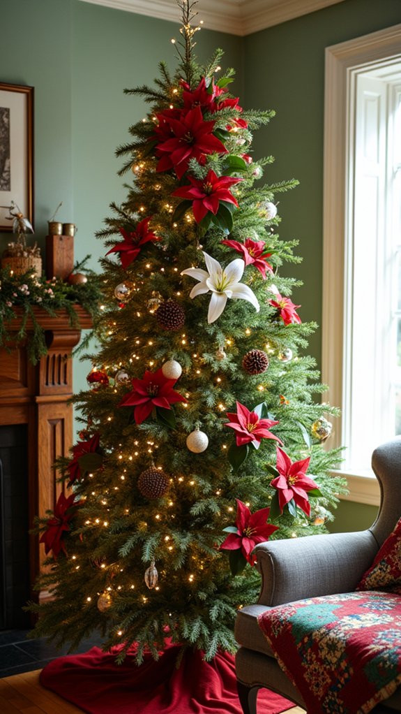 vibrant floral tree topper