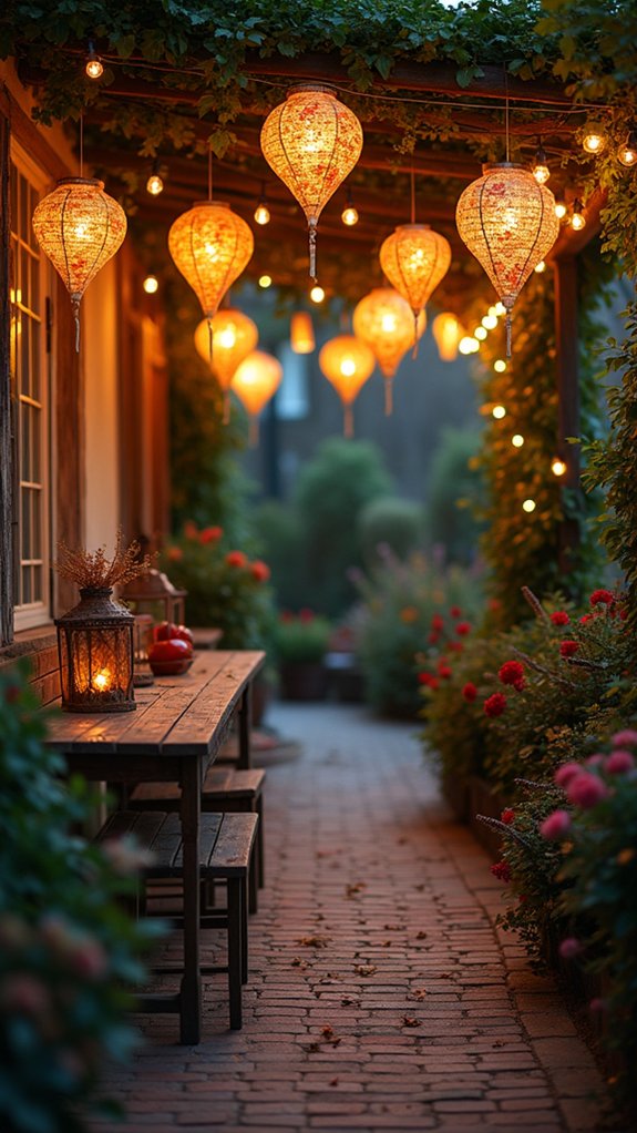 vibrant handmade paper lanterns