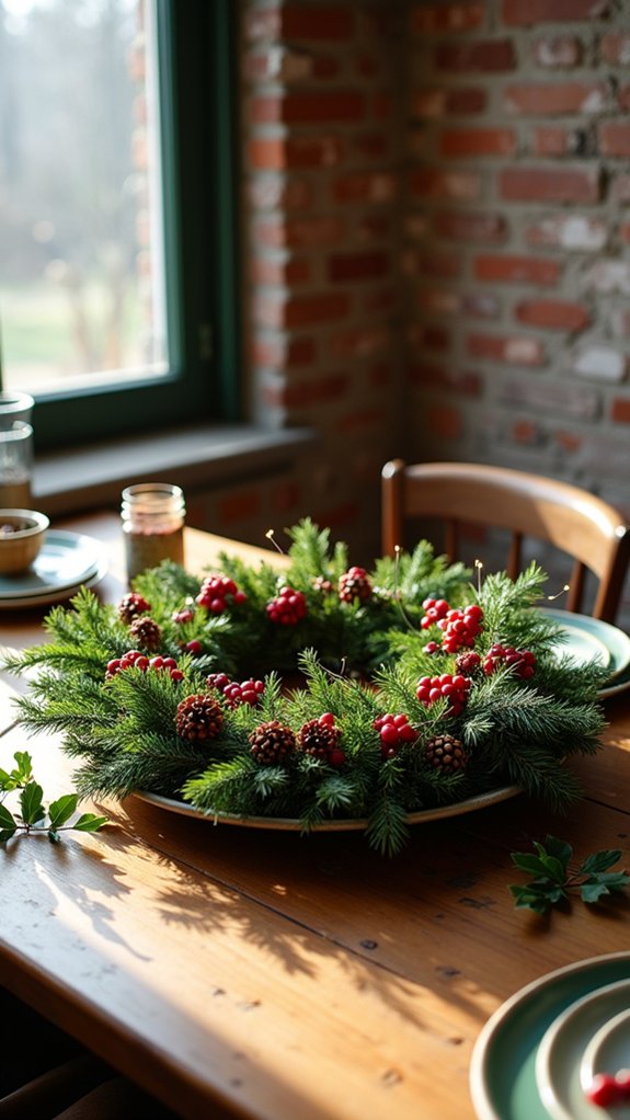vibrant holiday centerpiece wreath