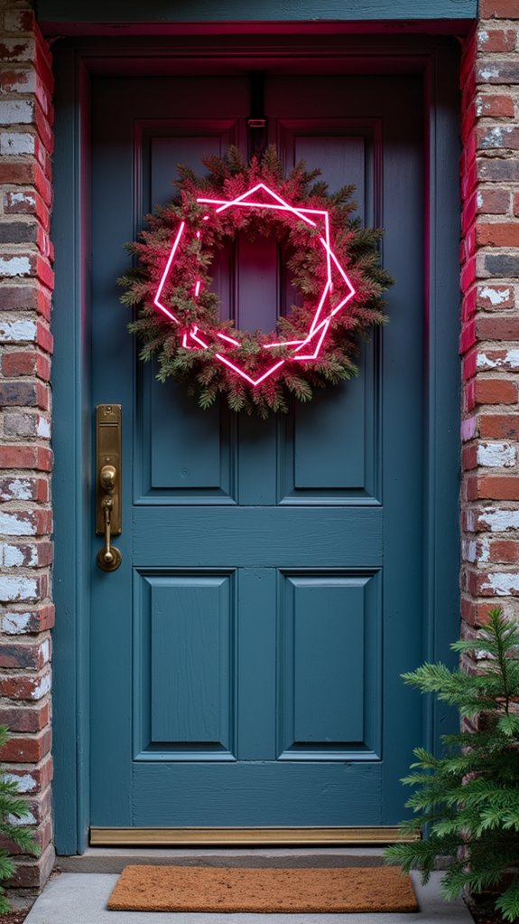 vibrant neon holiday decor