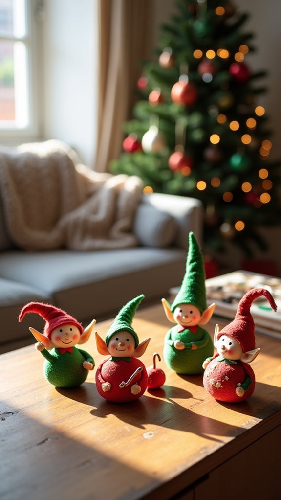 vibrant playful glittery elves
