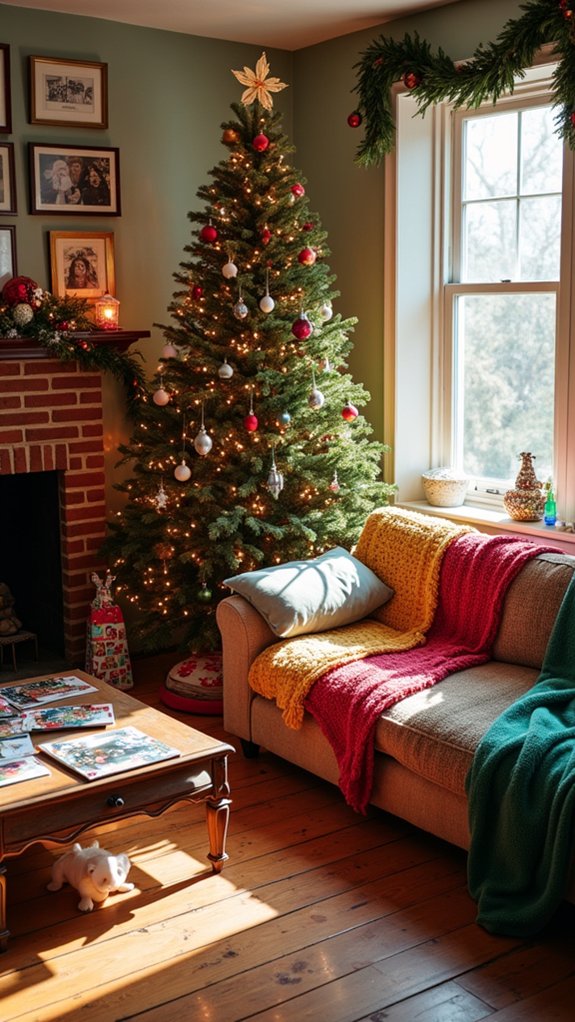 vibrant rainbow themed decor