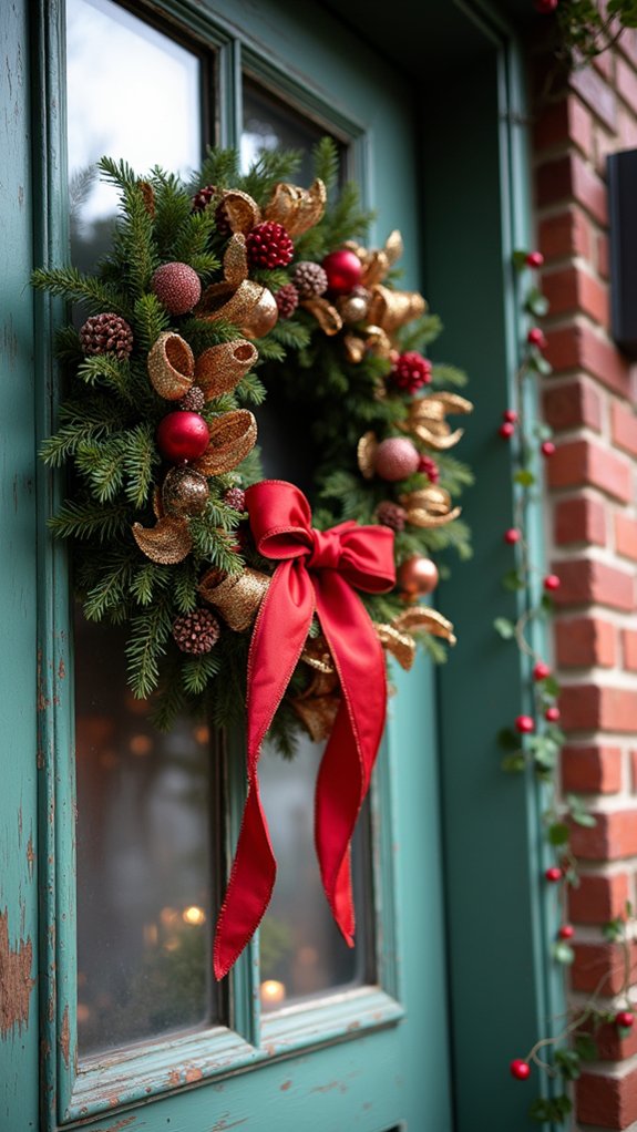 vibrant ribbon holiday wreath