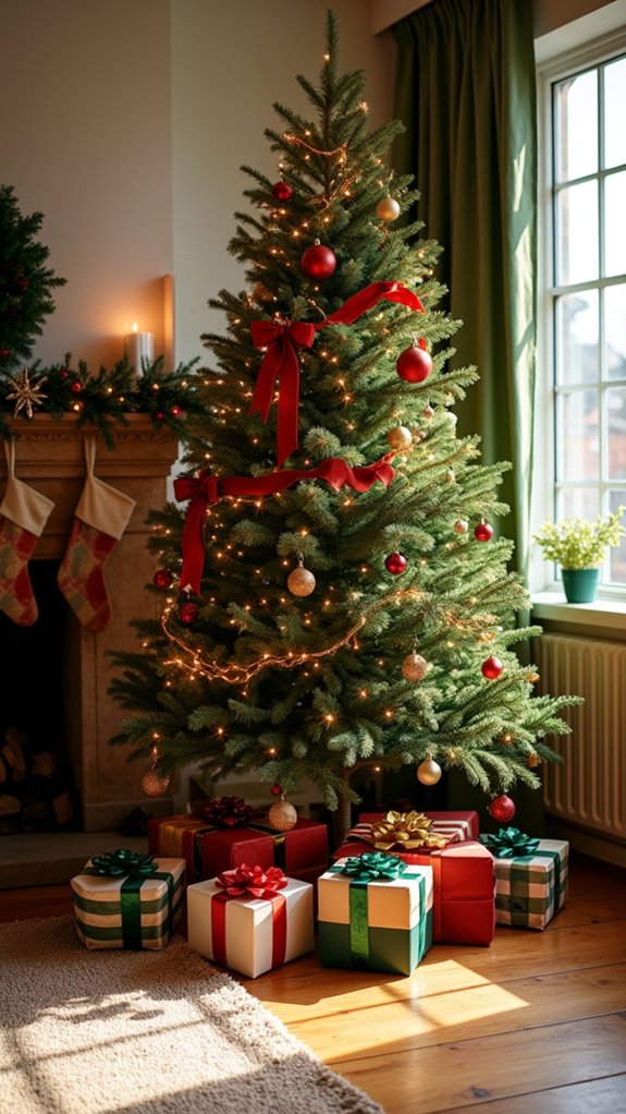 vibrant ribbon tree accents