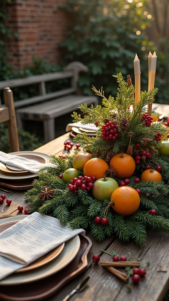 vibrant seasonal fruit centerpieces