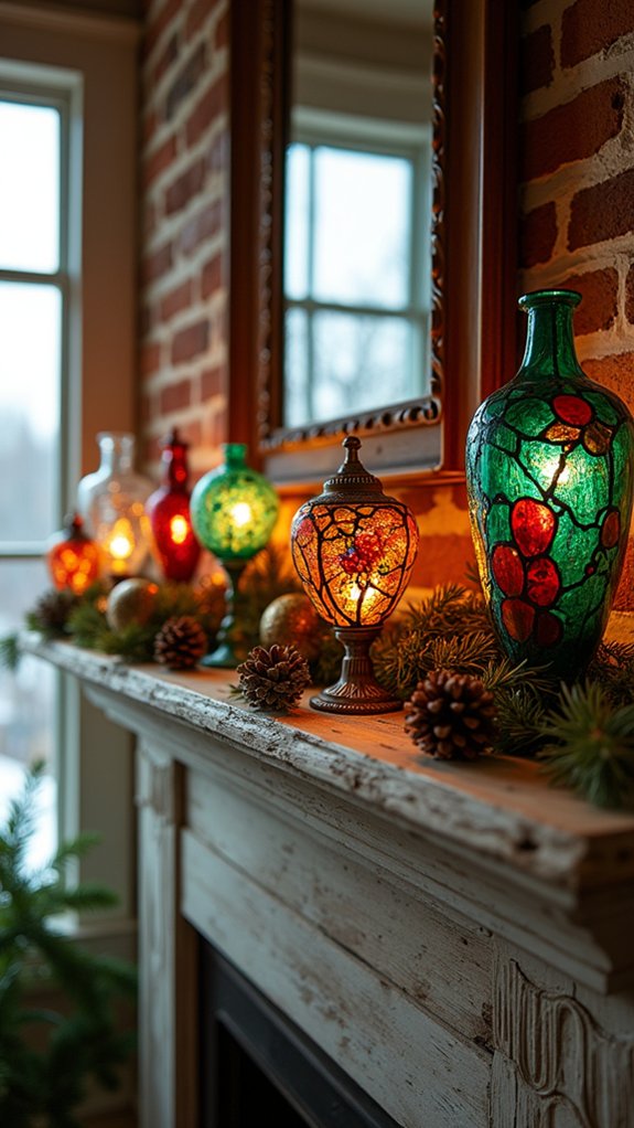 vibrant stained glass accents