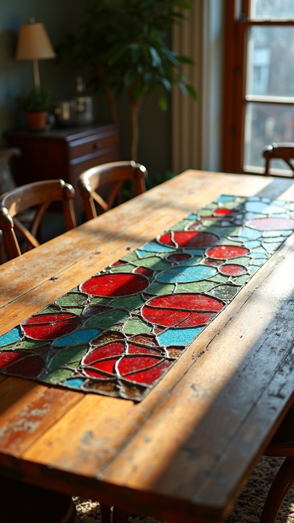 vibrant stained glass runners