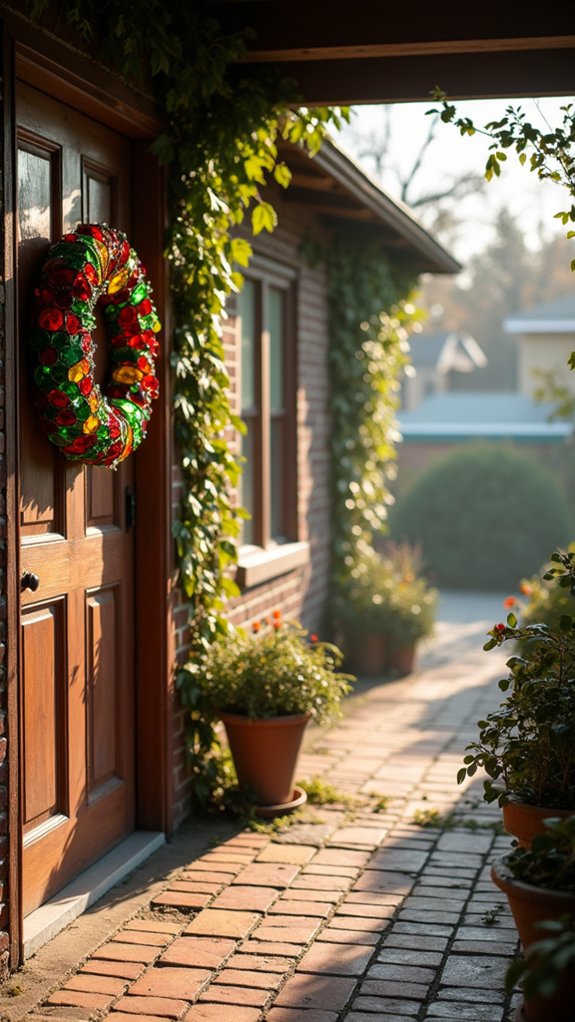 vibrant stained glass wreaths