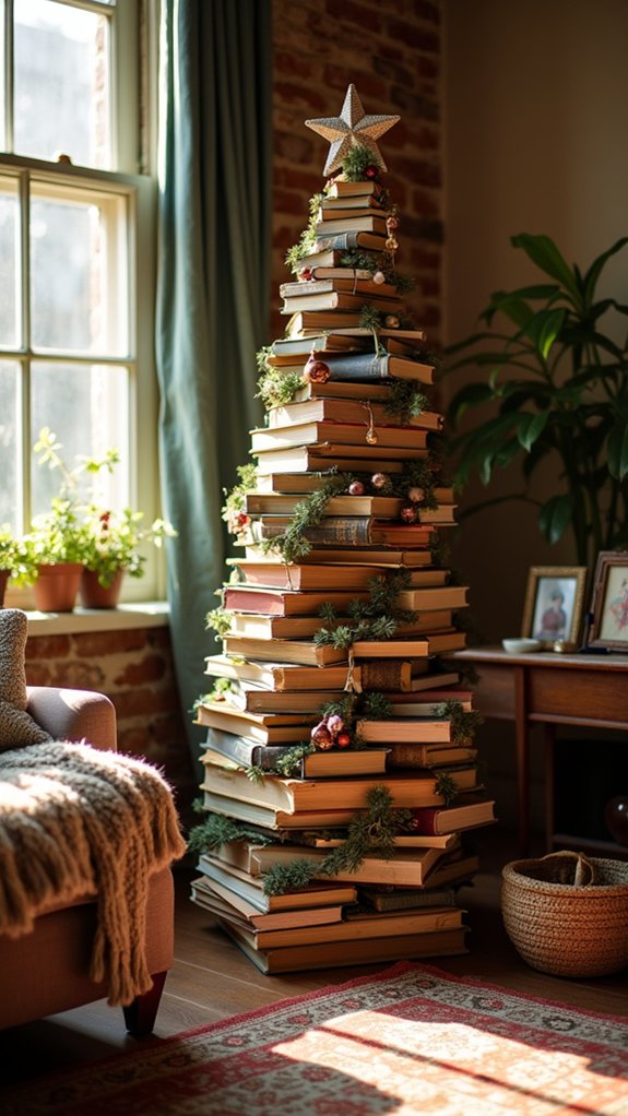 vintage book holiday decor