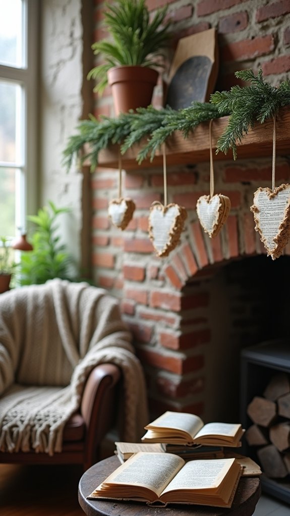 vintage book page ornaments