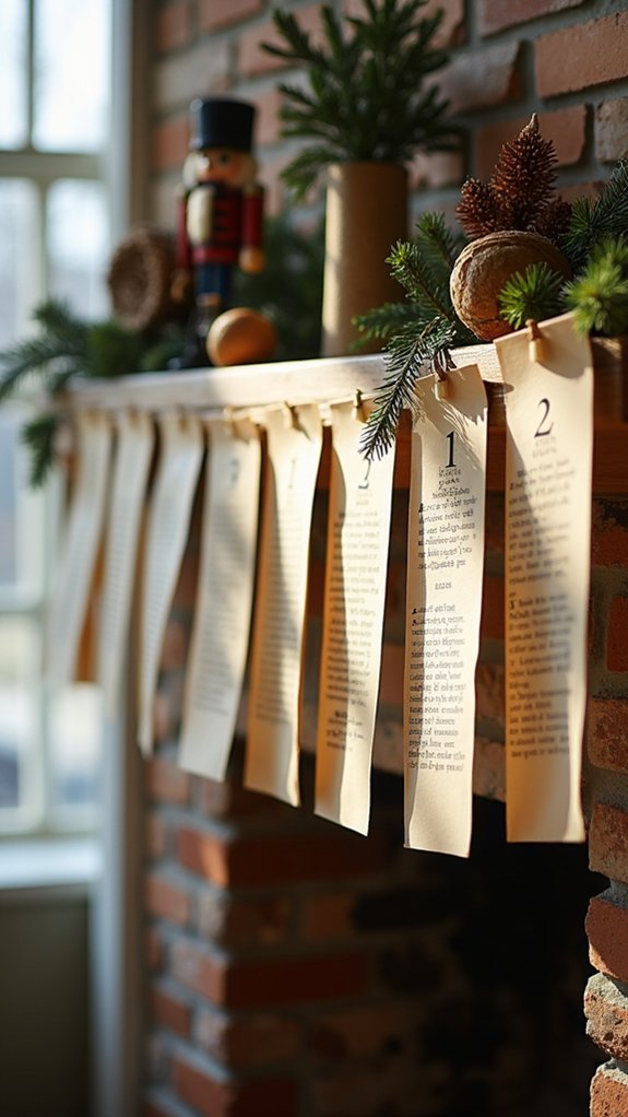 vintage book page pockets