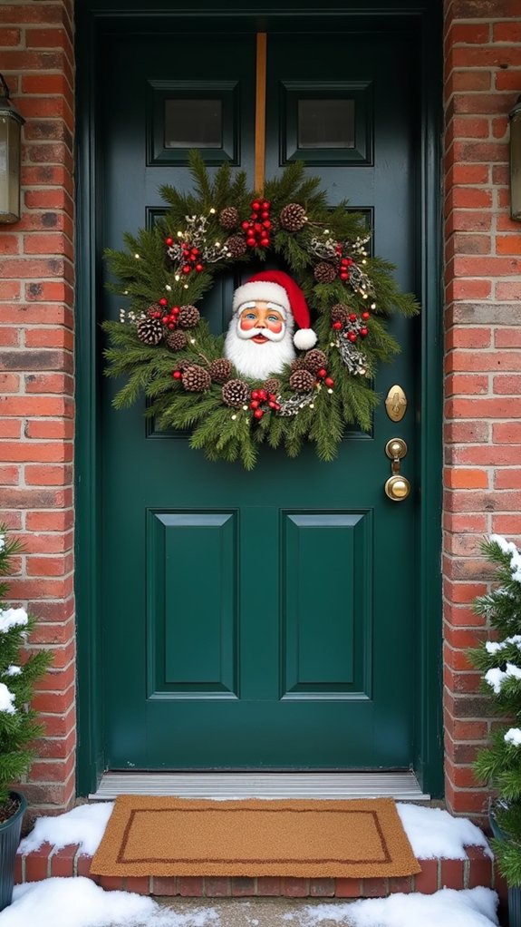 vintage christmas wreath charm