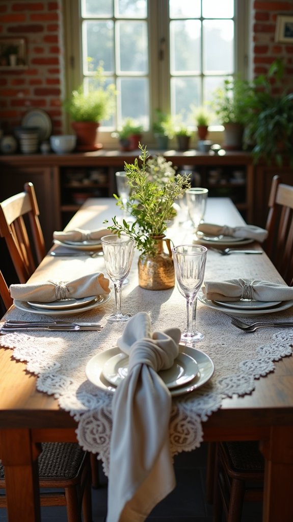 vintage lace table charm