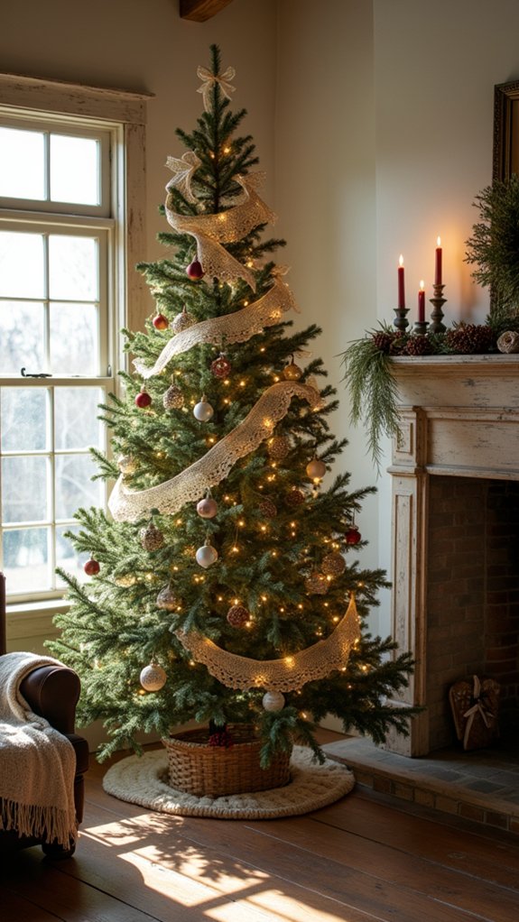 vintage lace tree garland