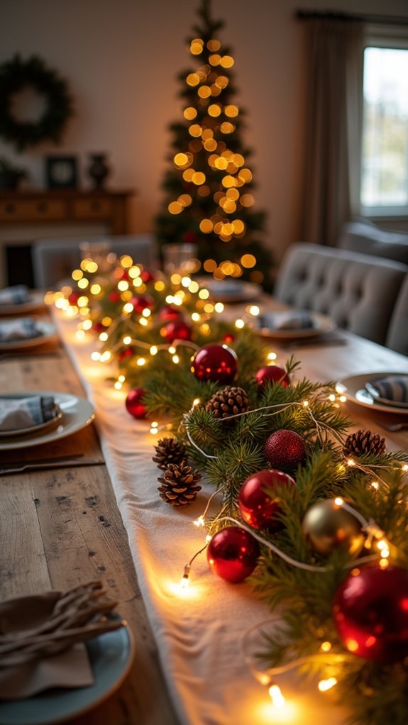warm glow with string lights