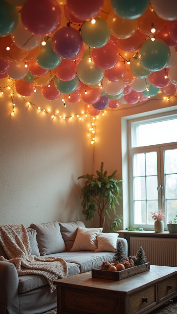 whimsical balloon light display