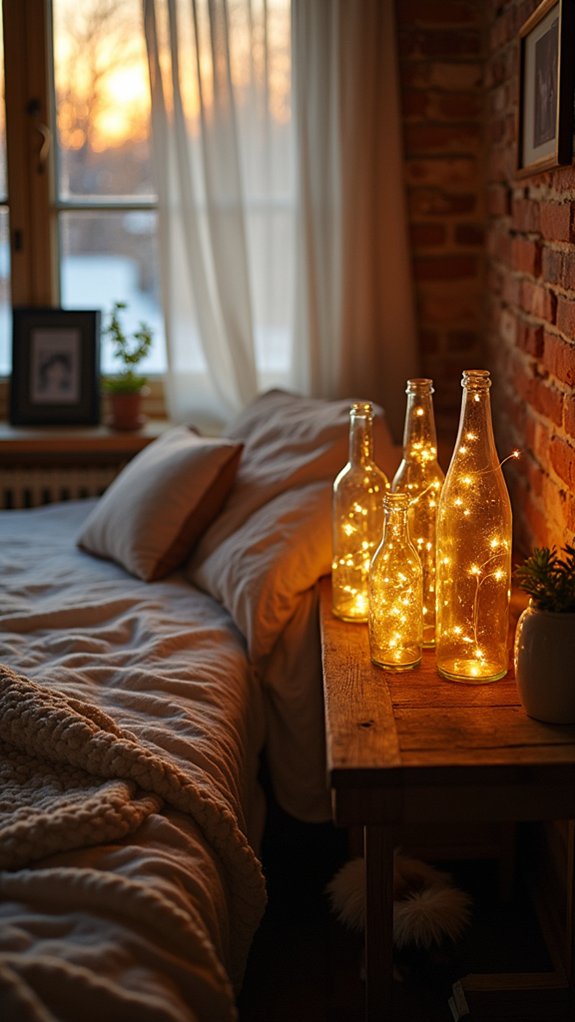 whimsical bottle lights glow