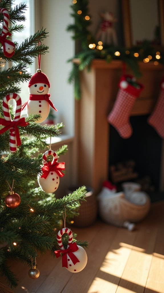 whimsical candy cane ornaments