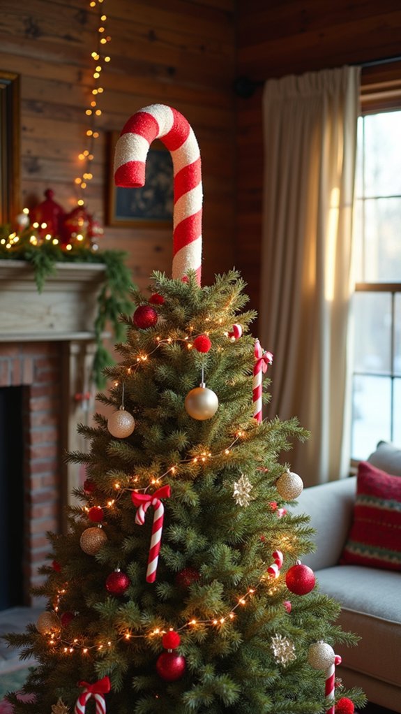 whimsical candy cane topper