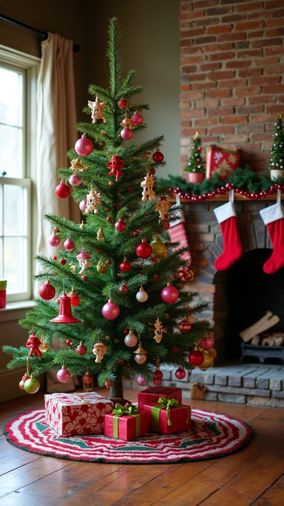 whimsical colorful holiday decor
