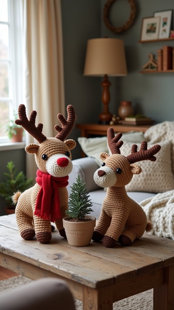 whimsical crochet holiday reindeer