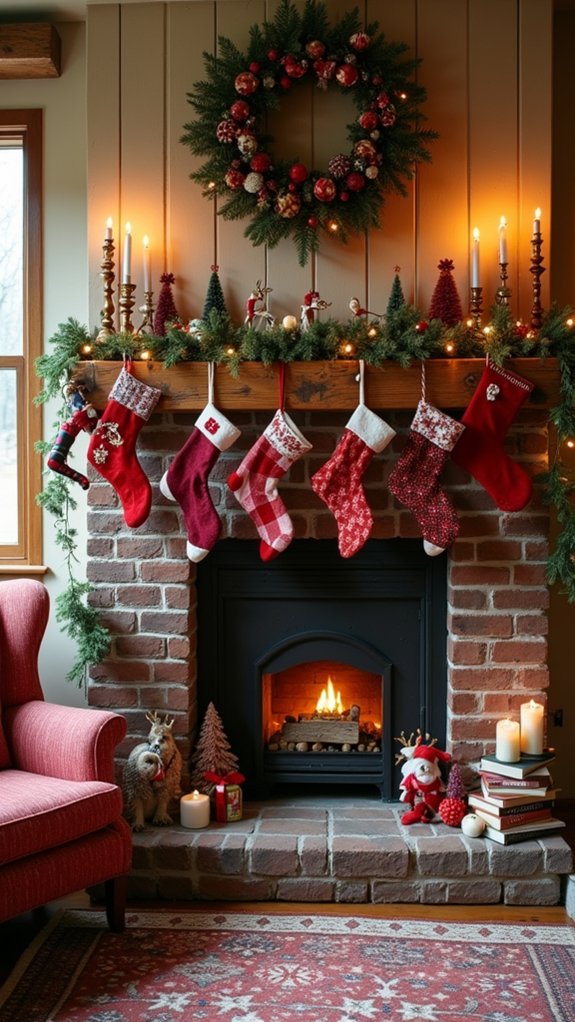 whimsical eclectic mantle decor