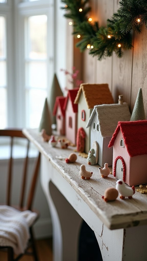 whimsical felt christmas village